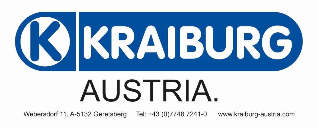 Kraiburg in weiß auf blauem Hintergrund