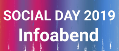 Flyerdetail mit Schriftzug: Social Dai 2019 Infoabend