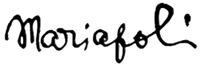 Wort 'Mariapoli' in der Handschrift von Chiara Lubich