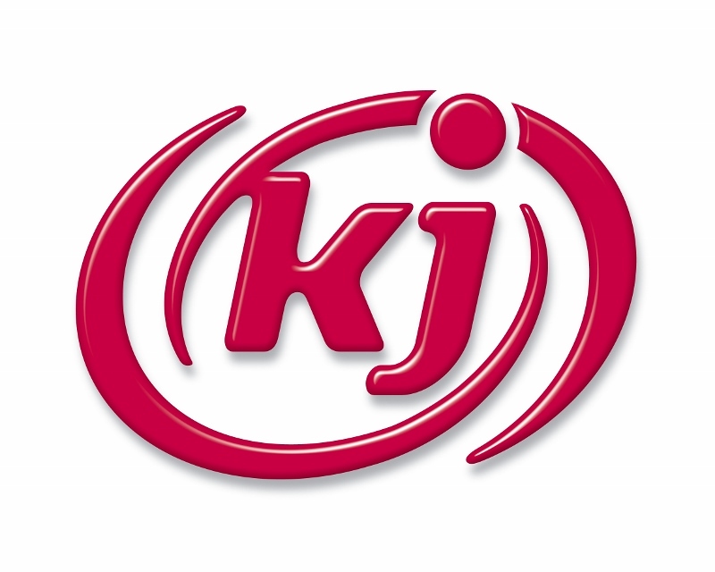 rote Buchstaben kj in 2 Halbkreisen