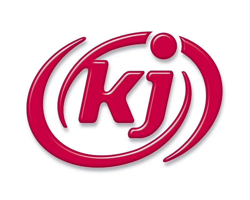 Logo Katholische Jugend mit Buchstaben KJ in rot auf weißem Hintergrund